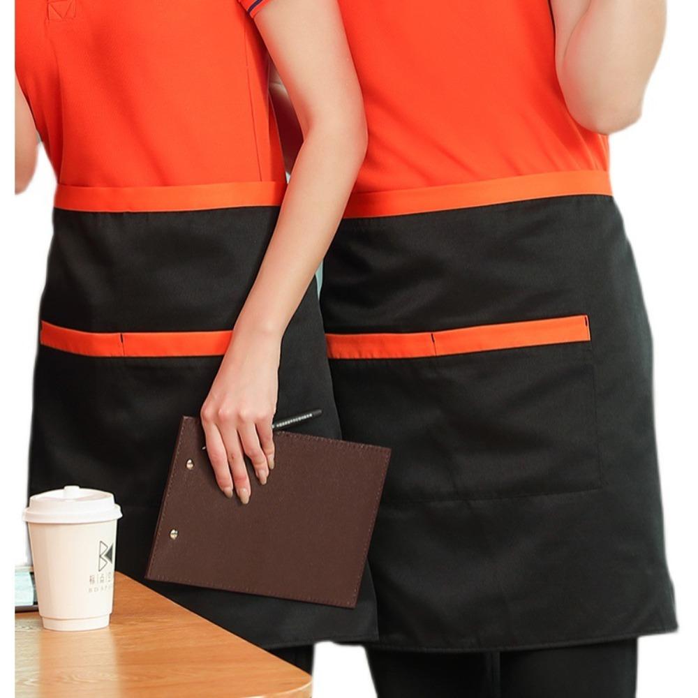 Dacron Chef Apron Solid Color Household Cleaning Apron Simple Waiter's Half-length Apron