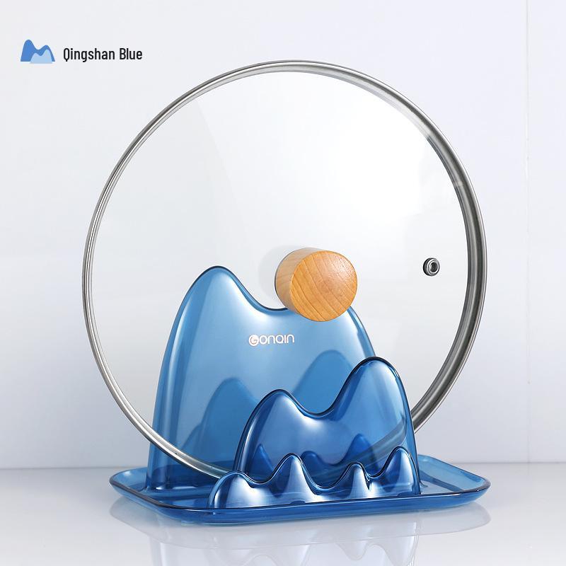 Double-Layer Countertop Pot Lid & Utensil Holder