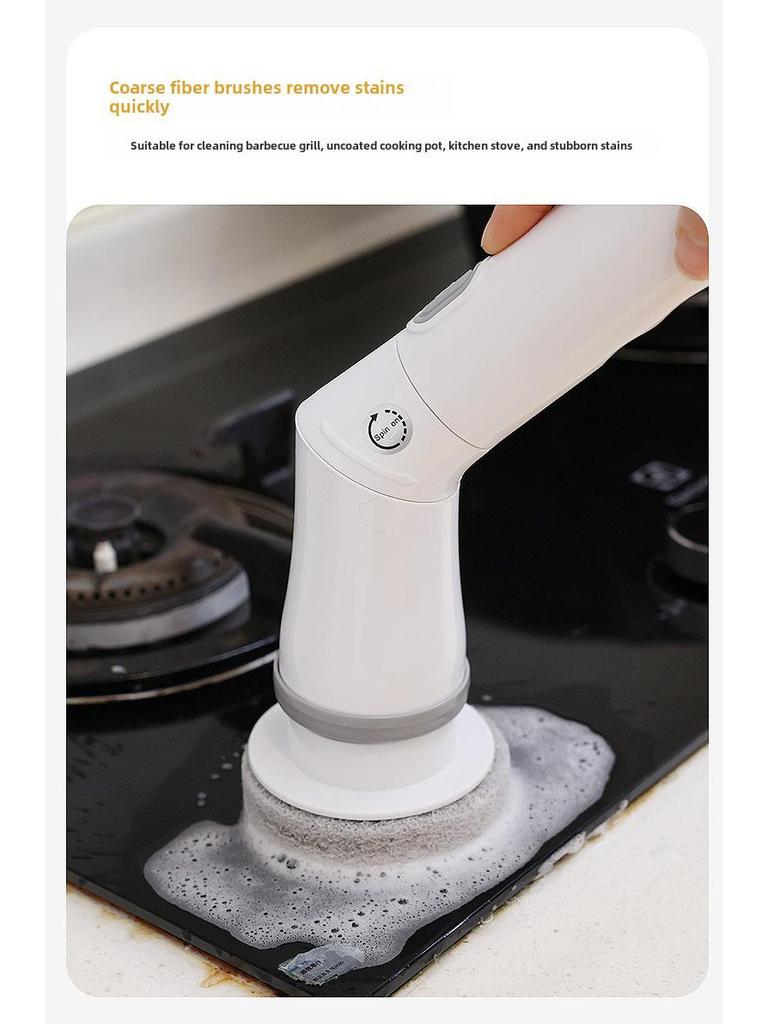 Electric Dual-Purpose Cleaning Brush for Kitchen, Bathroom & Glass - Handheld, Multifunctional & Powerful