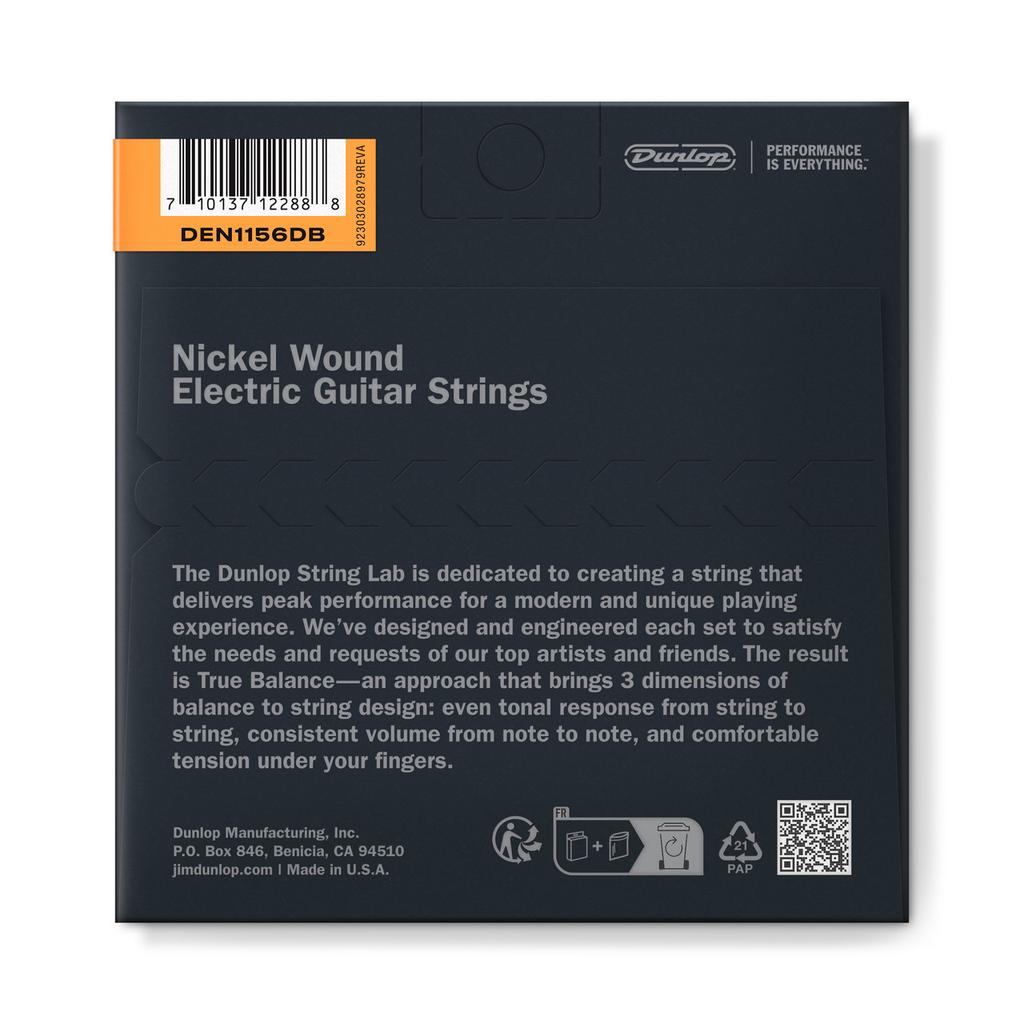 Dunlop Electric Medium Extra Heavy Nickel Wound Strings 11-56 Drop B (DEN1156DB)
