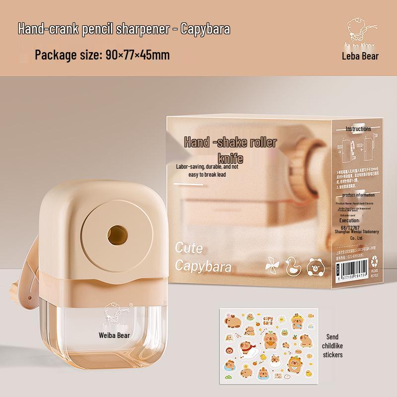 Macaron Hand-Crank & Automatic Pencil Sharpener for Children