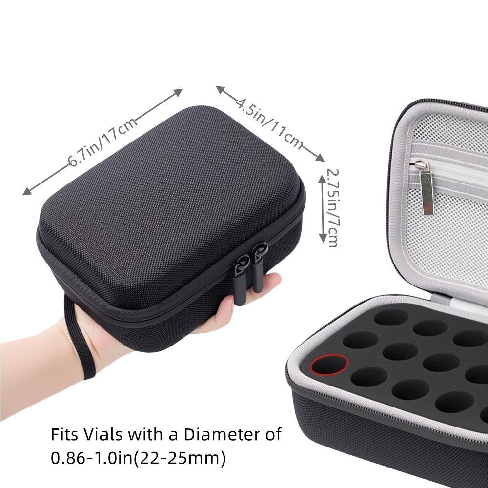 15 Slot Insulin Storage Box Waterproof Large Capacity Insulin Vials Case 10ML Vials Wear-resistant Essentials Oil Case Travel