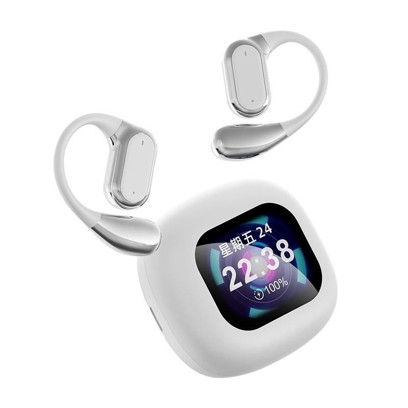 Q18 Over-Ear Bluetooth Earphones with Color Screen, ANC Noise Reduction, and AI Translation.