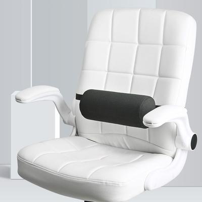 Sleep Pillow Foam Waist Pillow Ergonomic Slow Rebound Lumbar Support Cushion with Straps Cylinder Car Seat Support Pad Office