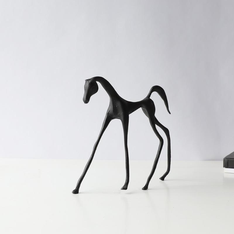 Kunstpferd-Ornamente Kreative Minimalistische Geometrische Pferdestatuetten Wohnzimmer Abstrakte Raumdekoration Aluminiumlegierungsskulpturen Geschenk