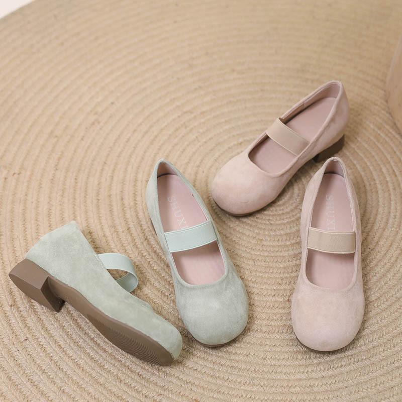 Fairy Shoes Gentle Single Shoes Female 2025 New Summer Evening Shoes Shallow Mouth Ballet Shoes Square Head Soft Sole Doudou Shoes