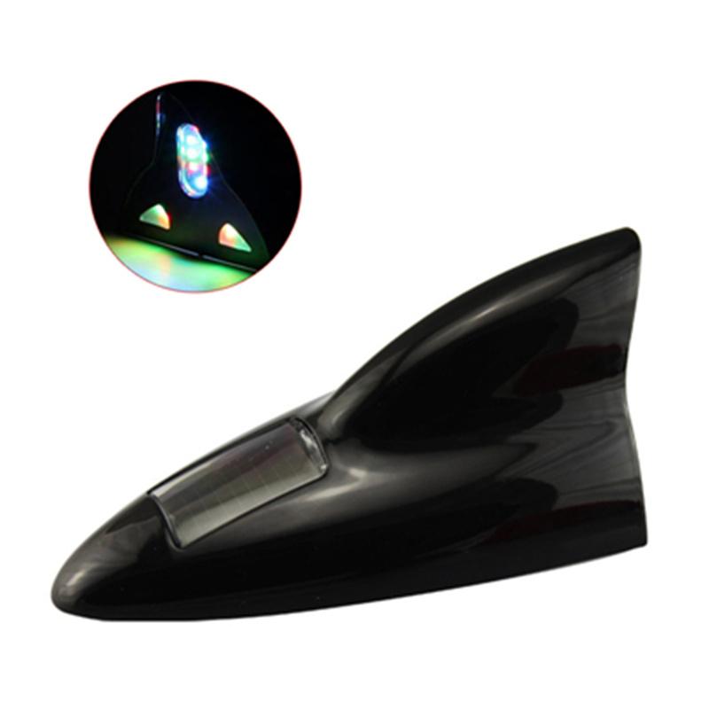 Schwarze Haifischflossenantenne Fernbedienung Solarladung mit LED-Warnleuchten