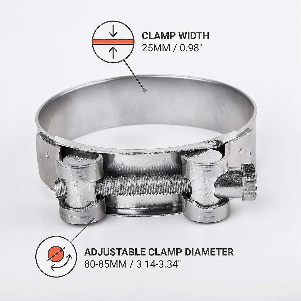 2er-Pack verstärkte Klemmen für 80-85mm verzinktes Stahlrohr