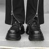 Platform dad shoes ins heightening casual versatile big head derby shoes black muffin bread shoes 54458-J