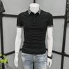Men's Slim-Fit Patterned Collar Polo Shirt - Summer 2023 Fashion Trend