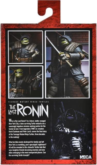NECA Teenage Mutant Ninja Turtles Last Ronin 7-inch Action Figure with Interchangeable Head and Hands (IDW Comics, Armored)