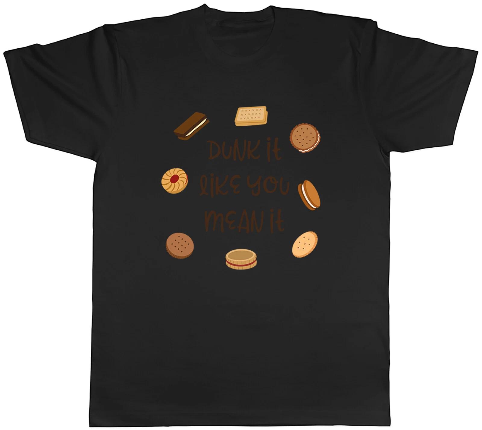 Funny Biscuit Lover Mens T-Shirt Dunk it Like you Mean It Tee Gift XXL