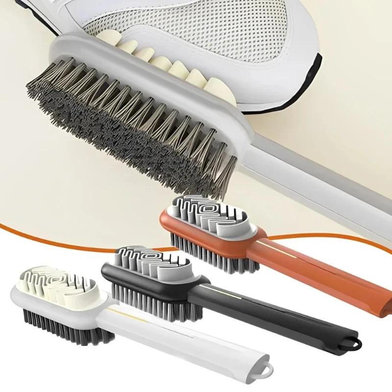 Double-Sided Cleaning Brush Suede Nubuck Boots Fit For Rubber Shoe Brush Stain Dust Shoe Brush Steel Plastic Rubber Boot Cleaner