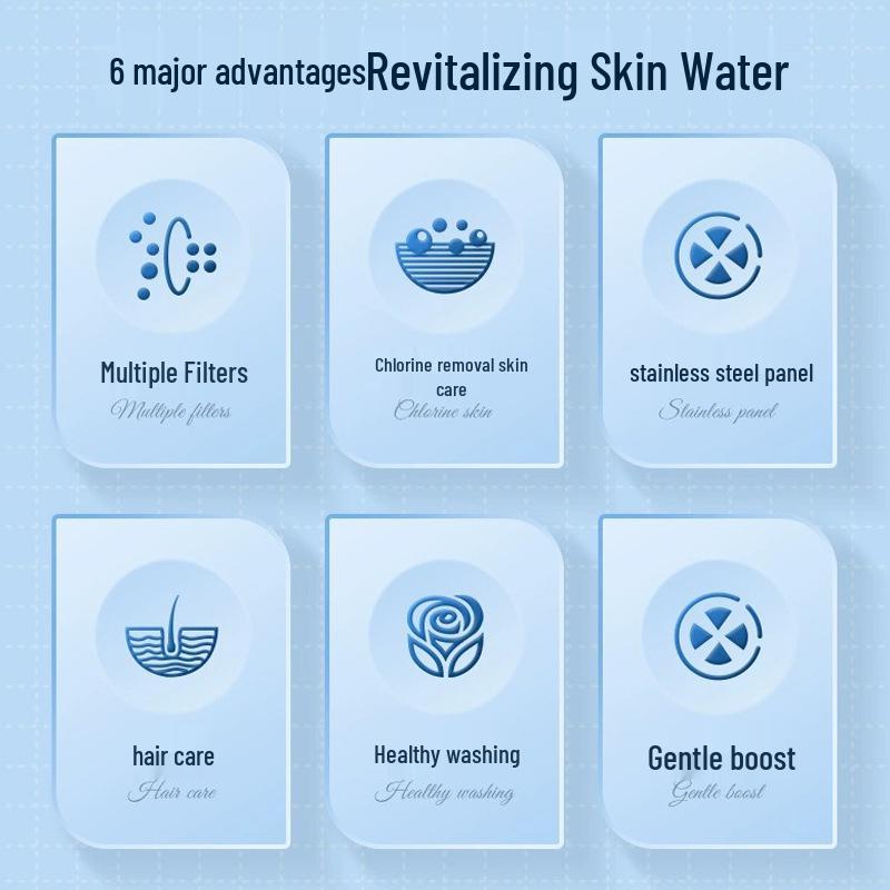 Acrylic Double Dechlorination Antibacterial Shower Head with Purifying Supercharging Filter
