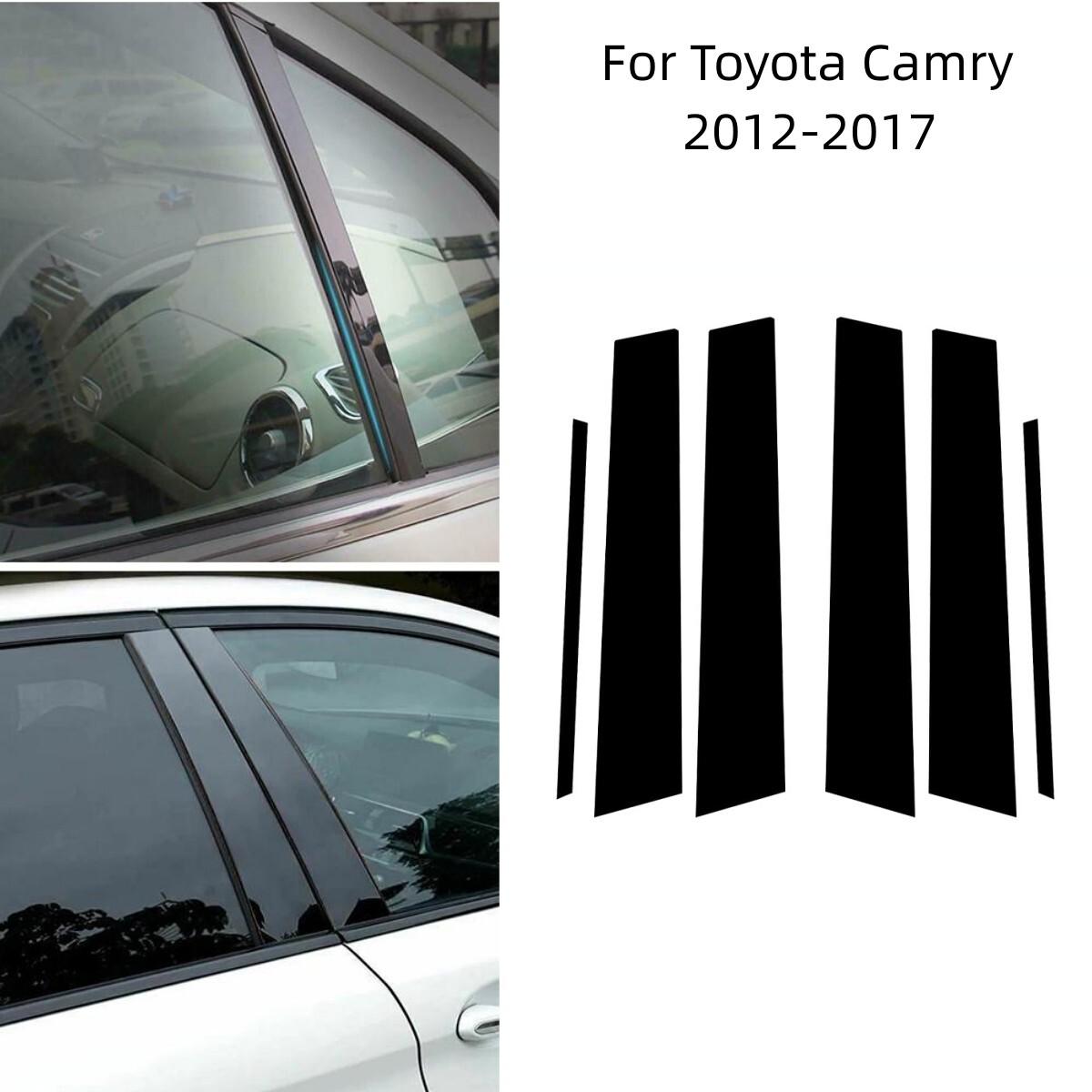 6PCS Door Window Pillar Post Cover Trim For Toyota Camry 2012-2017 Accessories