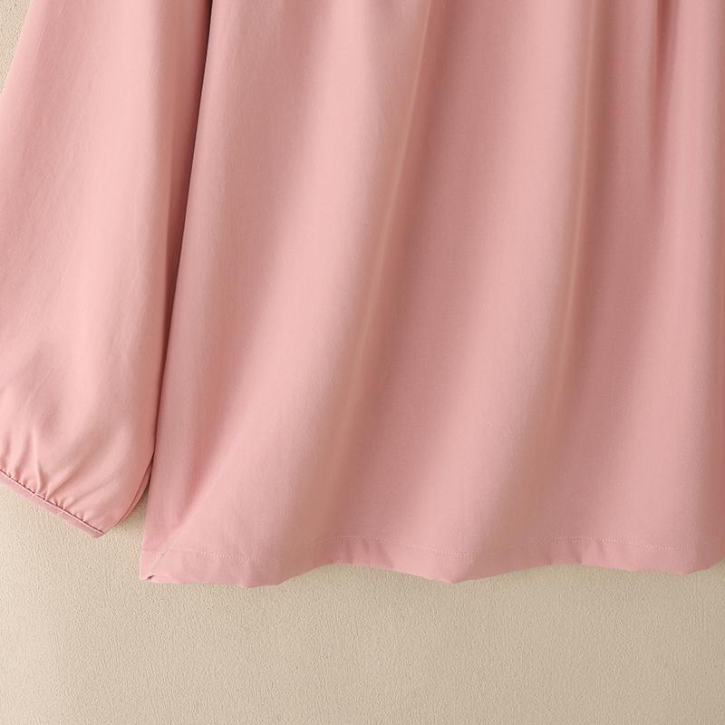 ZANZEA Damen Lässige Lockere Rundhals 3/4 Ärmel Einfaches Hemdbluse