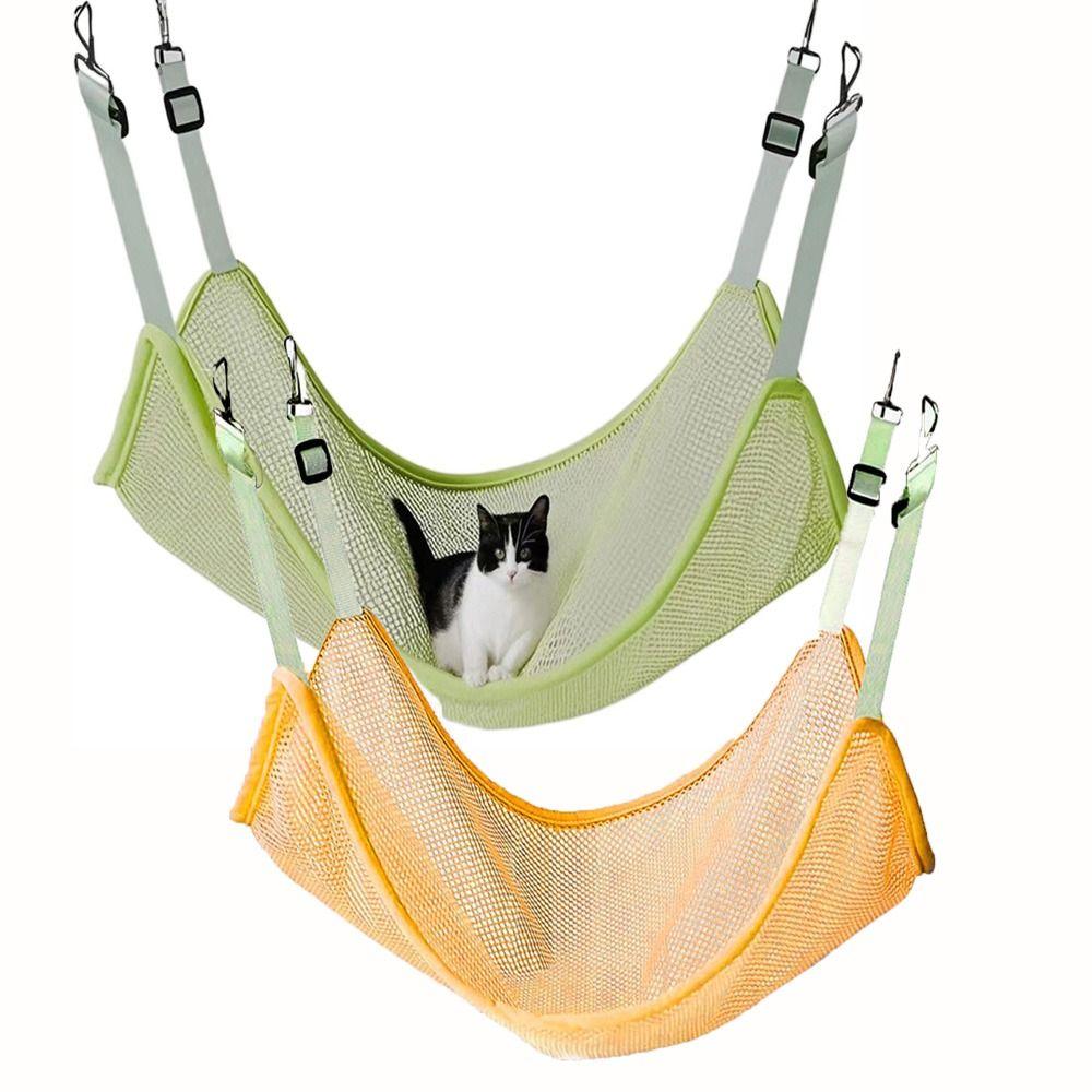 

Soft Cats Mesh Hammock Breathable Cats Hanging Sleeping Bed Pet Nest for Four Seasons S помаранчевий