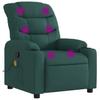Massage Relax Chair Dark Green Fabric