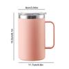 304 Stainless Steel Coffee Cup Mug 650ml Double Layer Anti Scalding Insulated Water Bottle With Lid Milk Cup Tea Cup With Handle