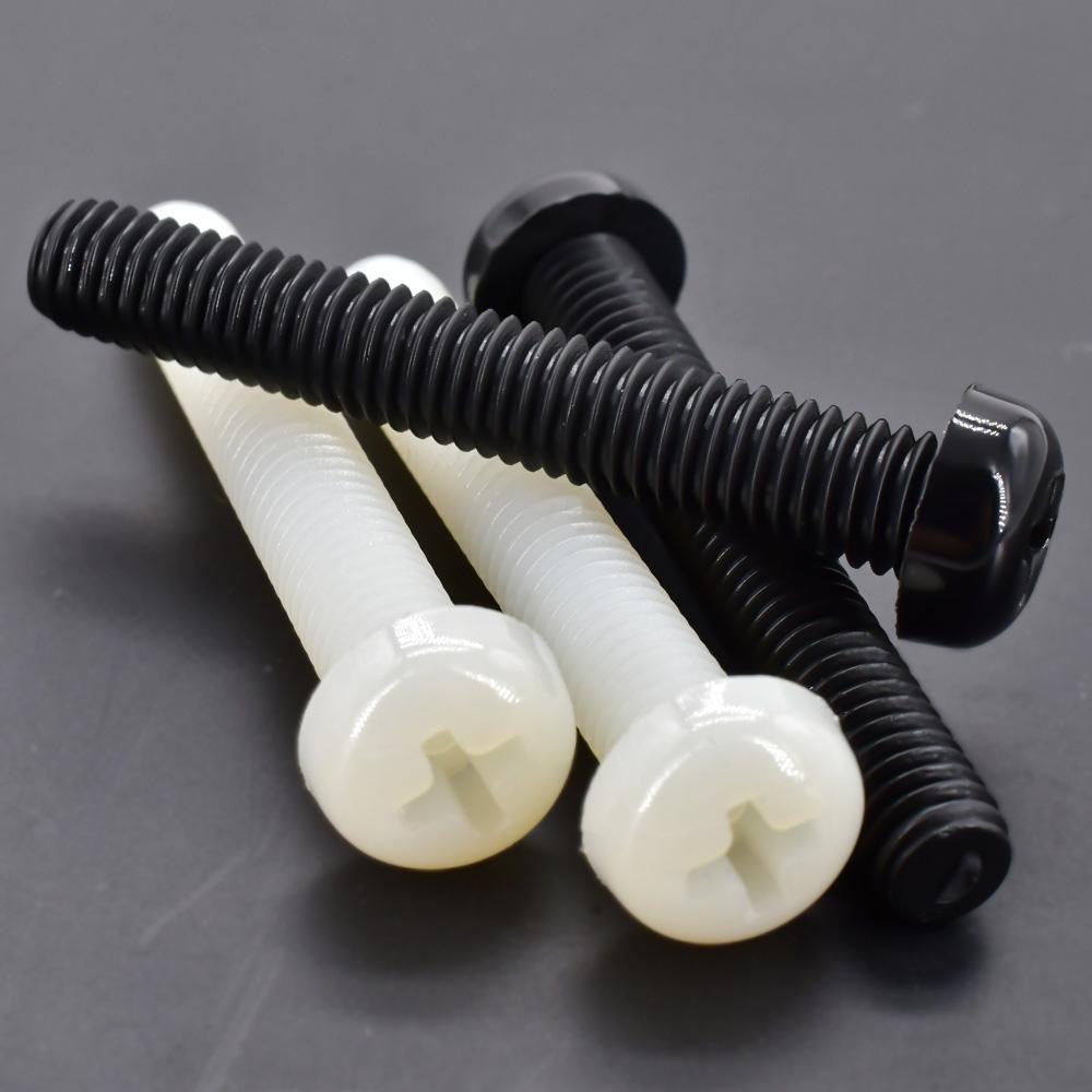 Nylon Screw M2 M2.5 M3 M4 M5 M6 M8 Black White Nylon Plastic Phillips Pan Head Screws Cross Round Head Insulated Bolts L=4~20mm