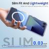 Wireless Charging Hard+Soft Clear Magnetic Case For Samsung Galaxy Z Flip7 Flip 7 G Shockproof Back Phone Cover