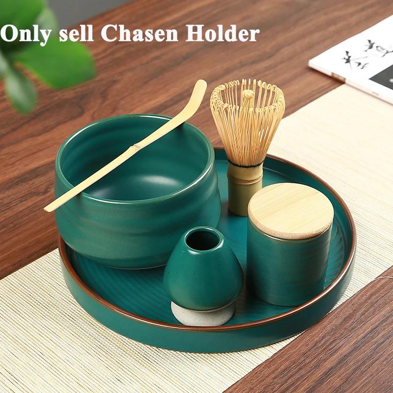 Ceramic Chasen Holder Stand Bowl Japanese Matcha Green Tea Bamboo Whisk Grinder Tea Tools Accessories Holder Teaware for Home