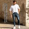 BartEarl 1957 Men's Stretch Skinny Denim Jeans, Slim Fit, Super Stretch, Casual, Dark Blue, Size L