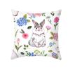Easter Pillowcase Cartoon Print Bunny Egg Sofa Pillowcase Peach Skin Bedside Cushion