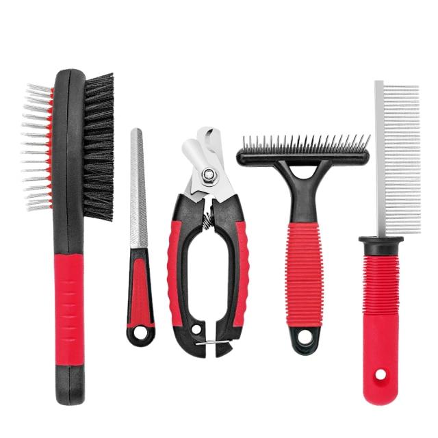 dog grooming brush set