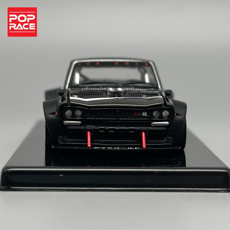 POPRACE 1:64 SKYLINE GT-R V8 DRIFT (HAKOSUKA) JP Alloy Car Model PR64-161
