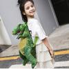 Kids Dinosaur Backpack Cartoon 3D Dinosaur Shape Soft Plush Kids Cute Animal Backpack for Travel School Camping