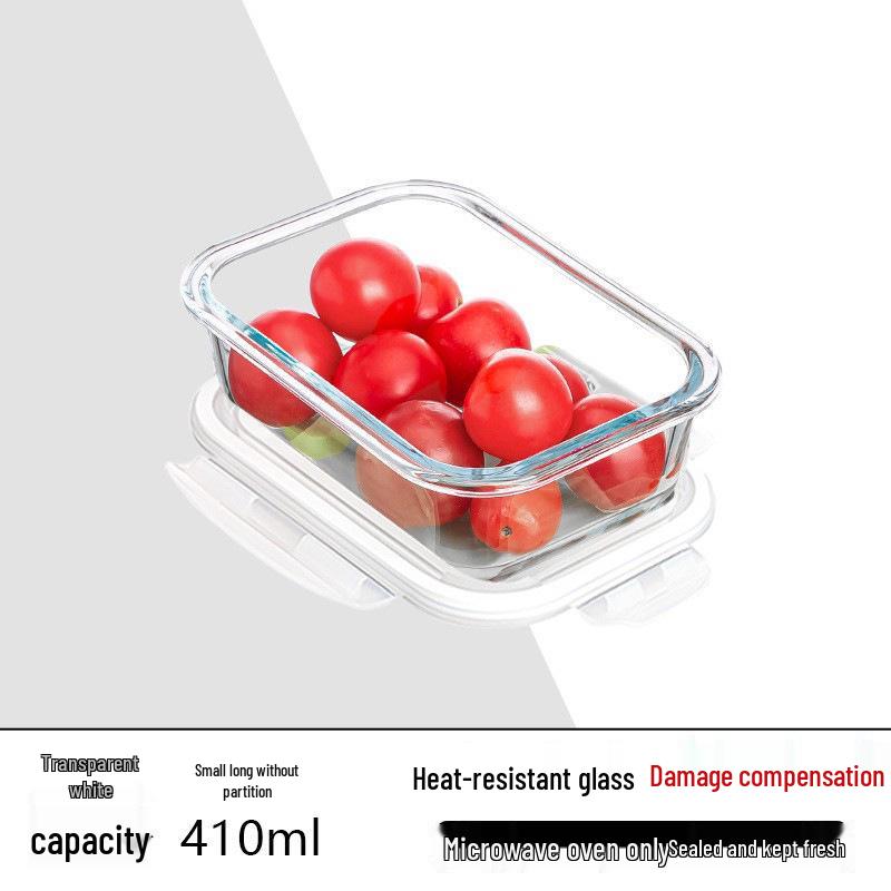 Ciotola Bento in Vetro per Microonde - Resistente alle Alte Temperature, Grande Capacità, Pranzo Ermetico