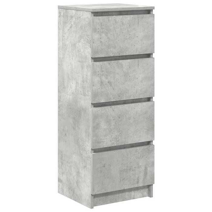 VidaXL Buffet gris béton 37,5x35x99 cm bois d'ingénierie, meuble de rangement, meuble de rangement de cuisine, meuble de 861700