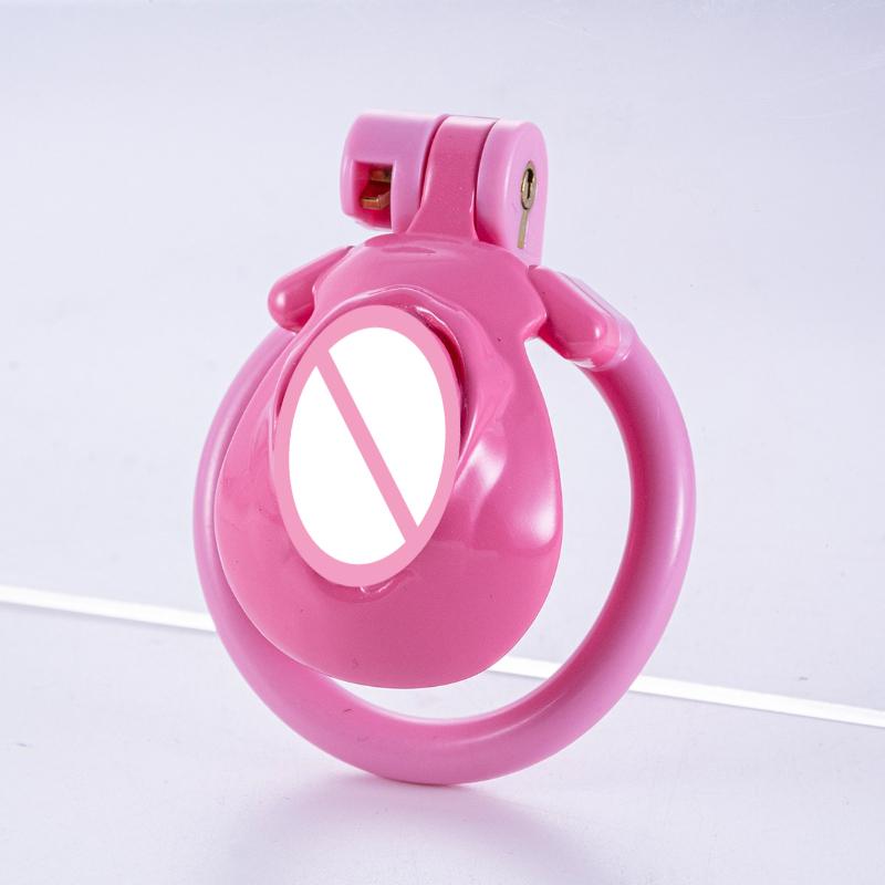 Pink Chastity Cage Sissy Negative Chastity Lock CB Lock Abstinence Restraint Cock Cage Urethral Chastity Device Adult Sex Toy18+