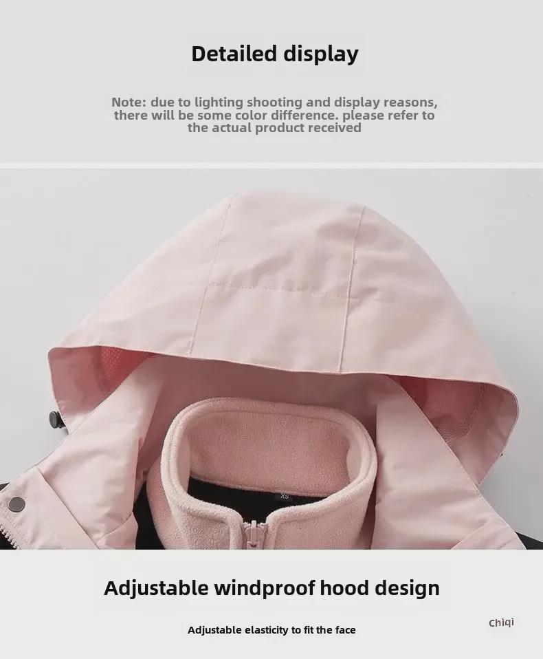 Men's and Women's Windproof, Waterproof, and Oil-Resistant Thickened Mountaineering Jacket for Autumn and Winter