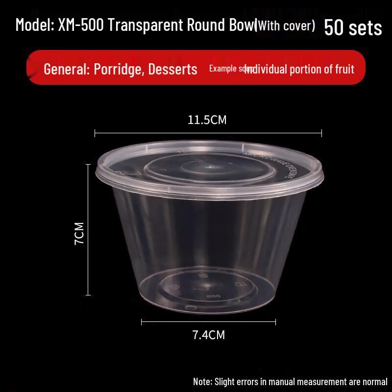 

Disposable Food-Grade Round Takeout Containers