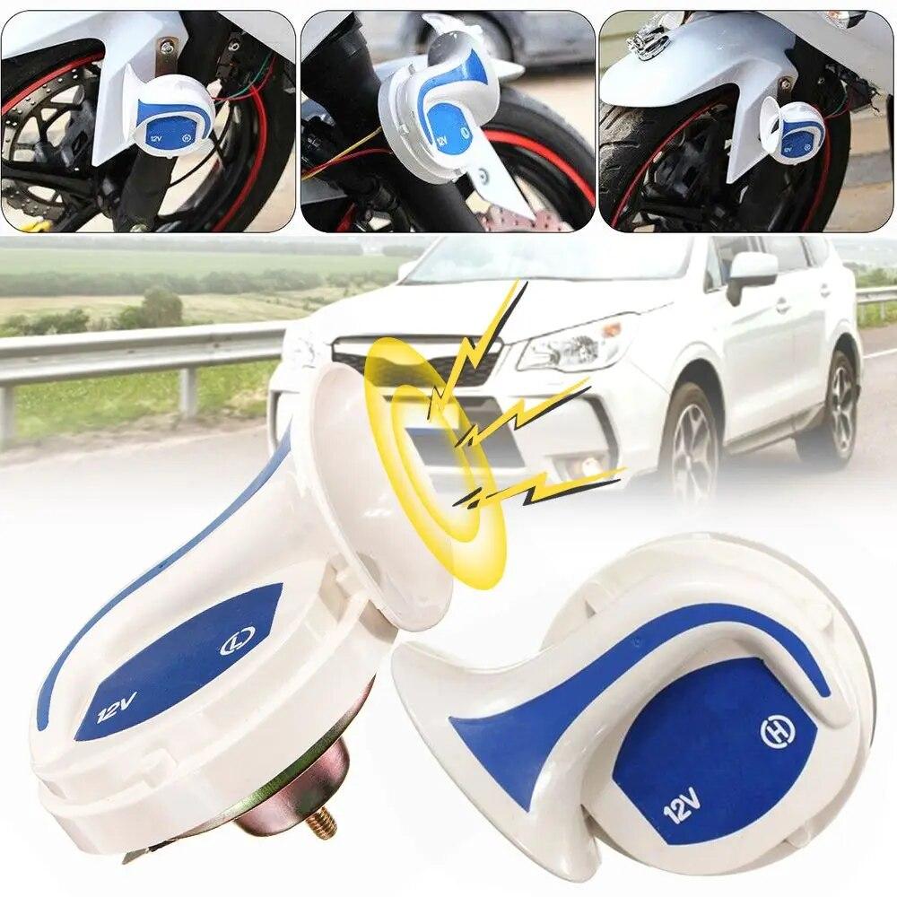 

12V Emergency Sound Amplifier 18 Sound Motorcycles Horn Electronic Car Horn Loud Air Snail Horn For Car Truck