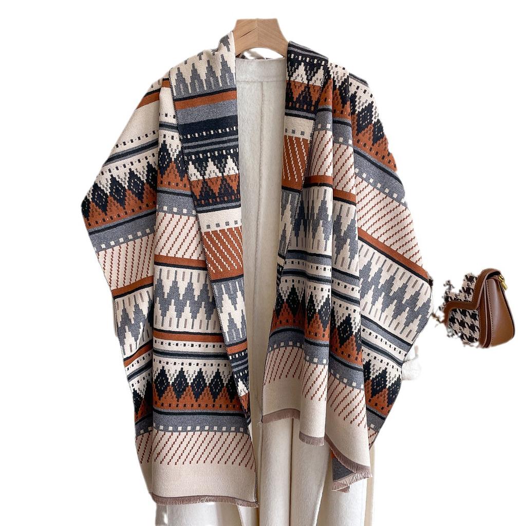 Autumn, Winter And Winter Thickened Cold Scarf Shawl Warm Imitation Cashmere Scarf Women