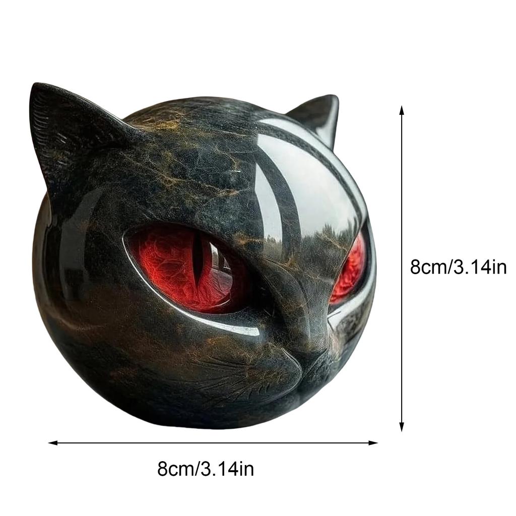 Halloween Svart Katt Skulptur Svart Katt Staty Konstverk Svart Katt Figurin Elegant Heminredning Gåvor till Kattälskare Kvinnor Män
