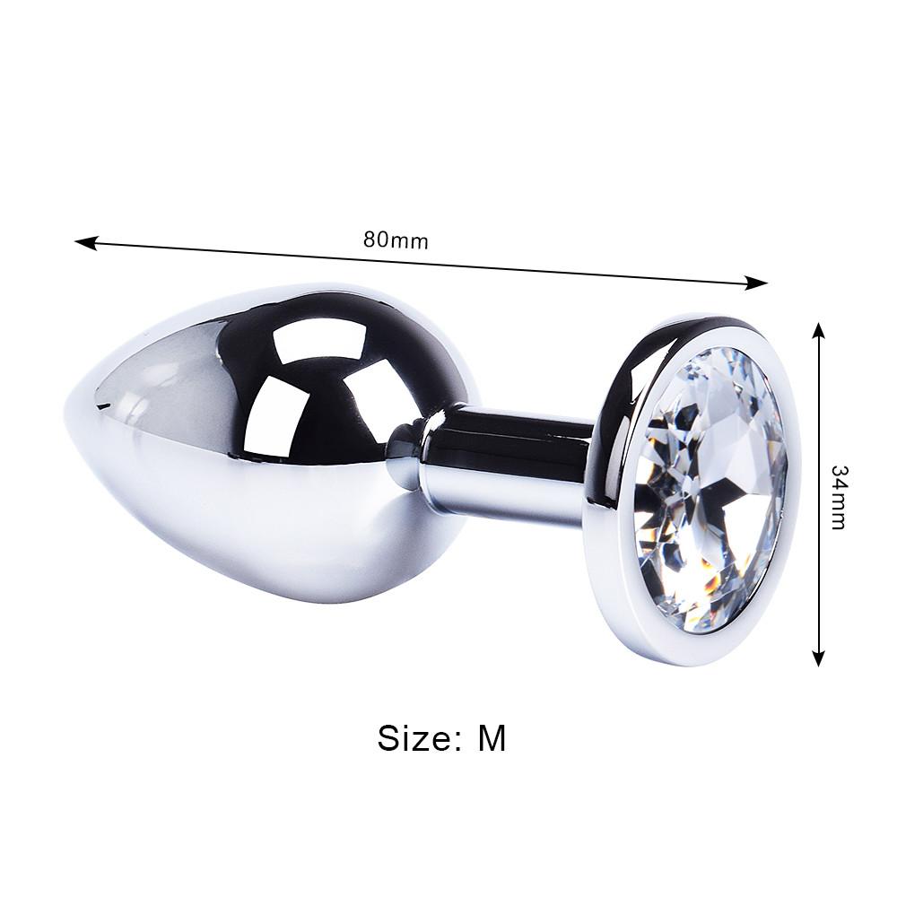 Edelstein Kristall Schmuck Runder Anal Plug Sexspielzeug Metall Edelstahl Hintern Kleiner Schwanz Schwule und lesbische Paare Glatter Dildo Anal