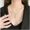 Southeast Asia Gold-Plated Copper Windmill Pendant Necklace for Women