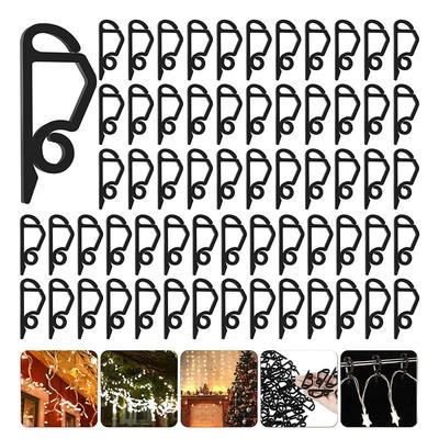 Light Clips For Outdoor String Lights 100pcs Plastic S-shaped Hook Gutter Hanger Hooks Garden Wedding Home Backyard Decoration
