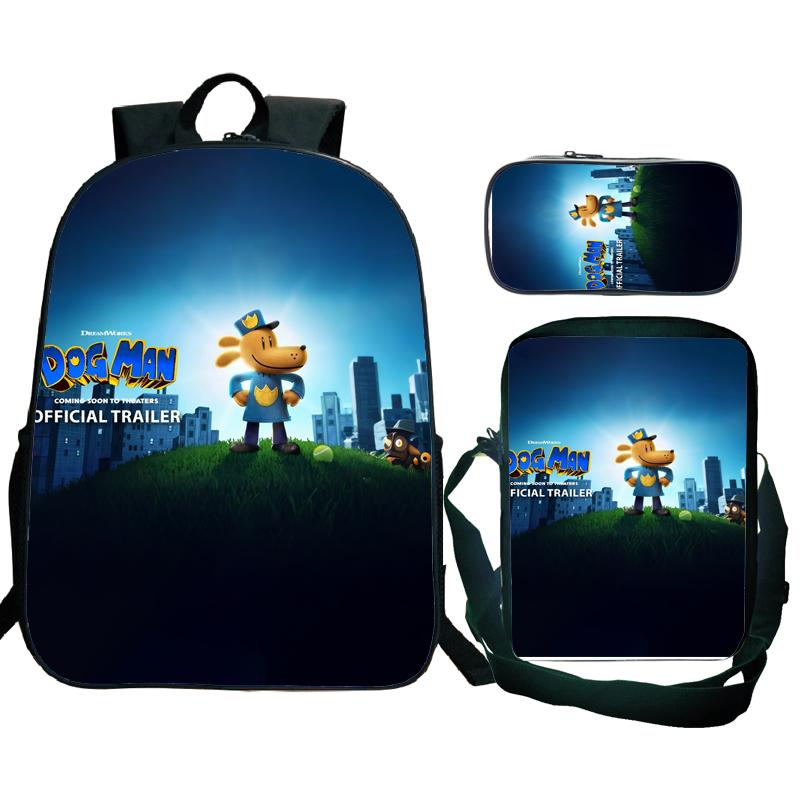 3 Stück Dog Man Rucksack Herren Jugendliche Port Reiserucksack Studenten Schule Umhängetasche Dogman Trend Laptop Rucksack
