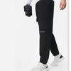 Li Ning Fitness Series Solid Color Multi-Pocket Casual Versatile Fleece Cuffed Knitted Sports Pants Men Pants Black AYKT929-2