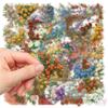 50Pcs/Set Retro Flower Wall Series 01 PET Stickers Waterproof DIY Fashion Doodle Decals Stickers