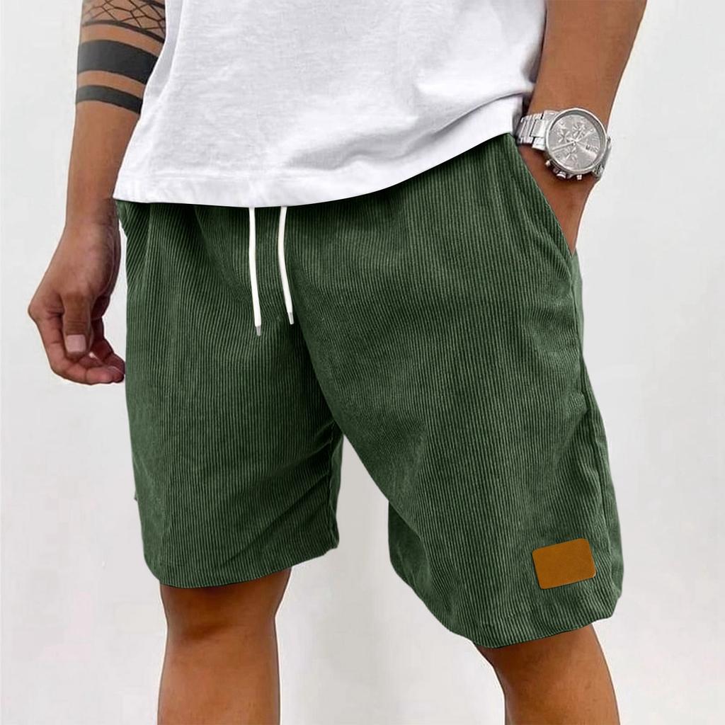 Mens Shorts Casual with Drawstring Waist Mens Cotton Shorts 5 Inch Inseam Shorts Men Comfortable Fit Mens Beach Shorts
