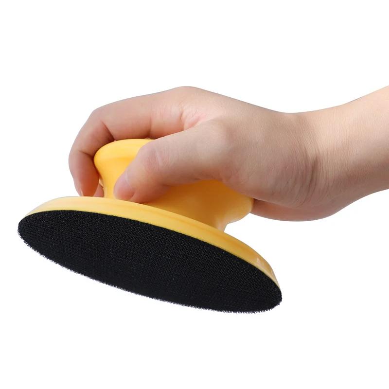 5 Inch Hand Sanding Pad PUR Sanding Block Grinding Holder Hook and Loop Polishing Tool For Sandpaper
