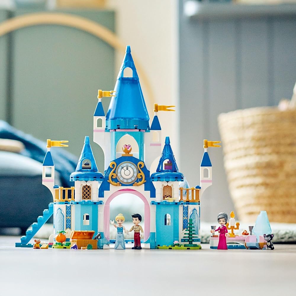 LEGO Disney Princess Cinderella and Prince Charming Castle Building Toy for Kids Ages 5-8 Educational Playset 43206