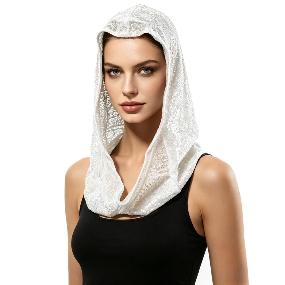 Sequin Pullover Hat Polyester Hooded Headscarf New Glitter Turban Sport