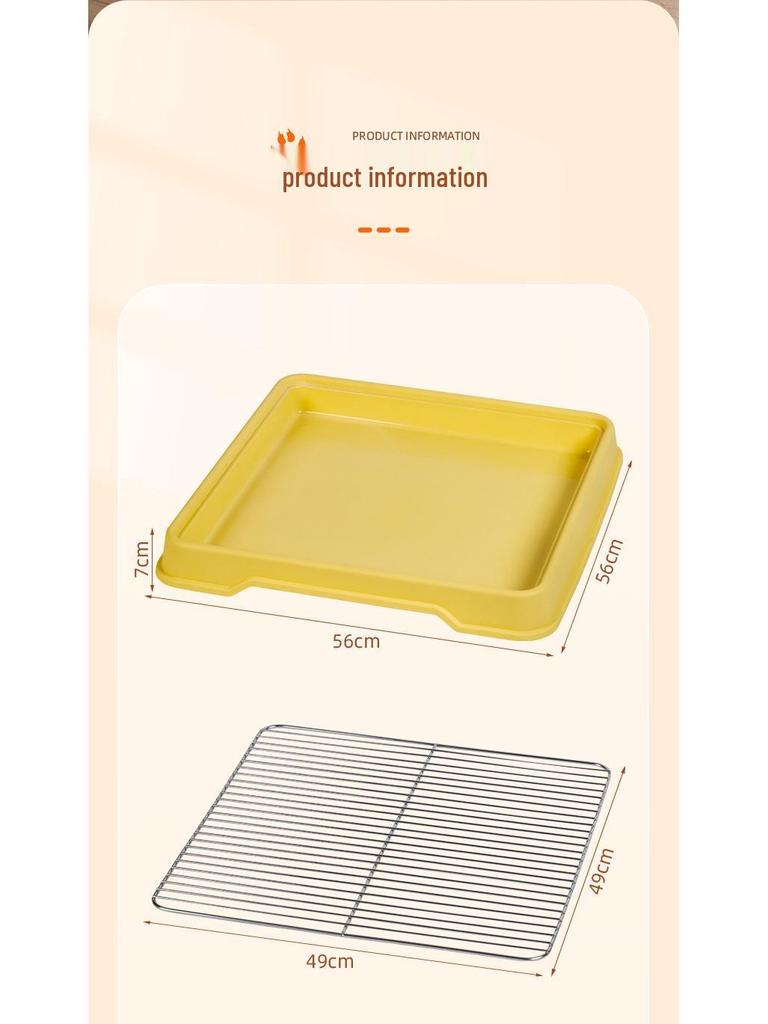 Stainless Steel Large Dog Toilet with Anti-Stomp Mesh for All Dog Sizes